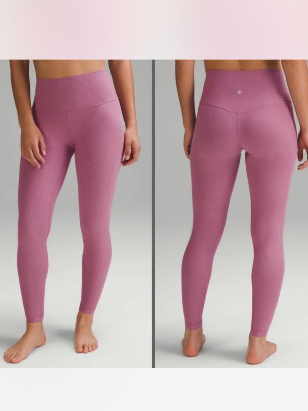 lululemon athletica Ribbed High-Rise Leggings — Mauve